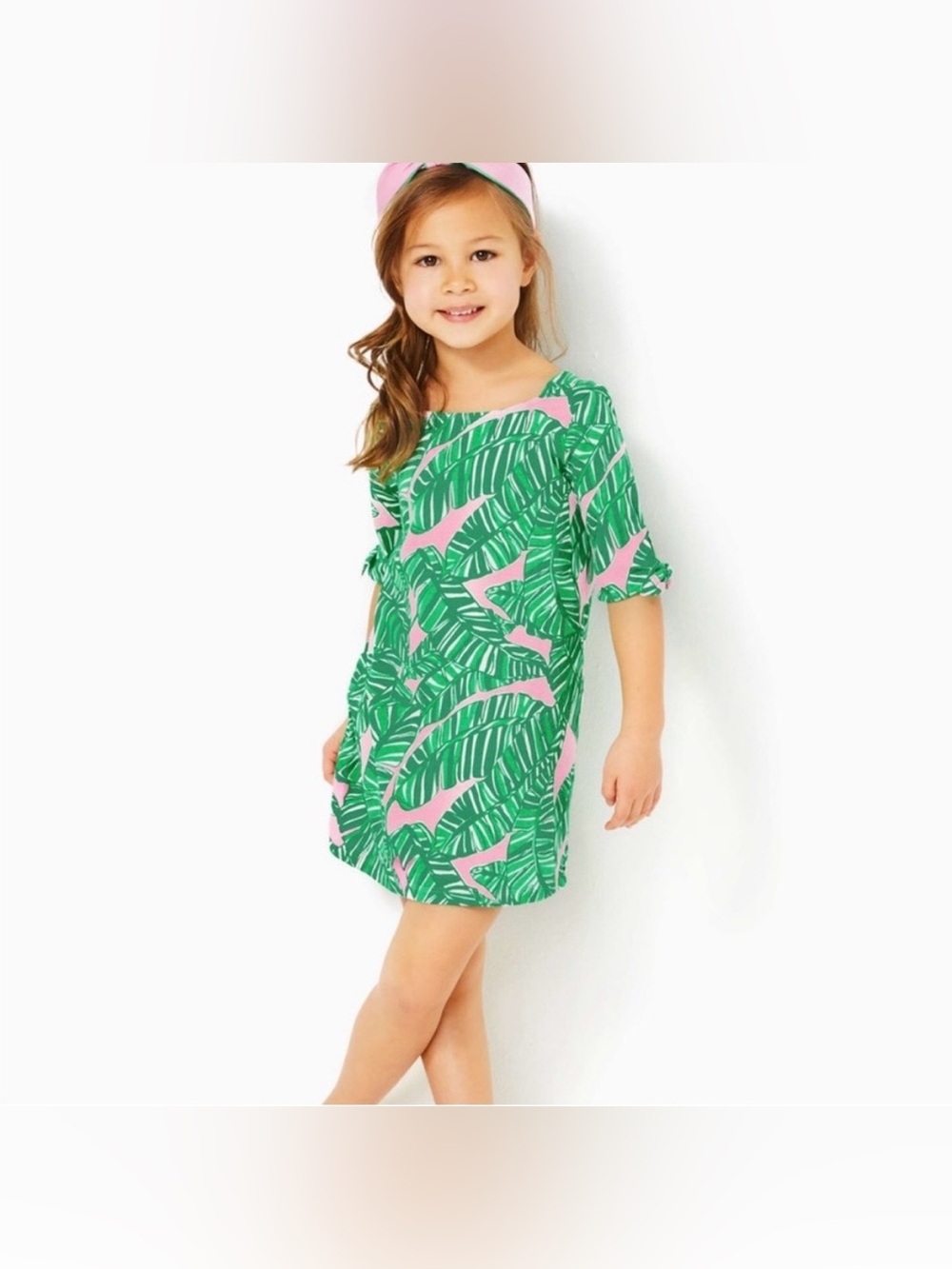Lilly Pulitzer Mini Lidia Dress Conch Shell Pink Let’s Go Bananas Resort Beach